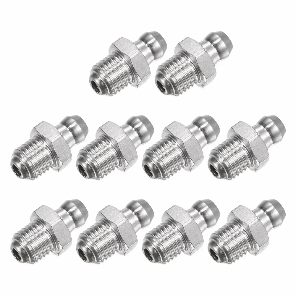201ステンレス鋼油圧グリースプレス,ワイヤーキット,高さ18mm,乳首加工機用,10個,m8 x 1mm