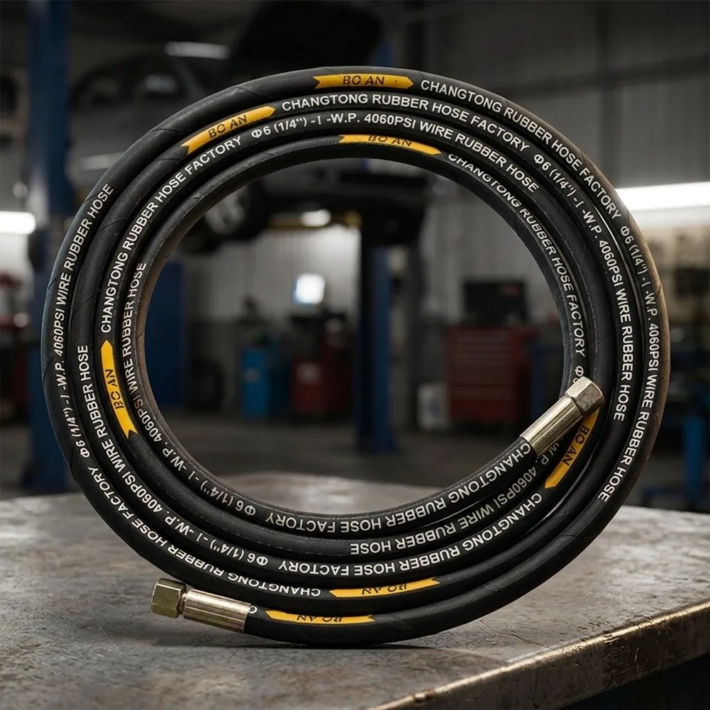 Industrial Grade Grease Hose with Heat Resistant Weatherproof Design and Enhanced Rust For Protection for Machinery
