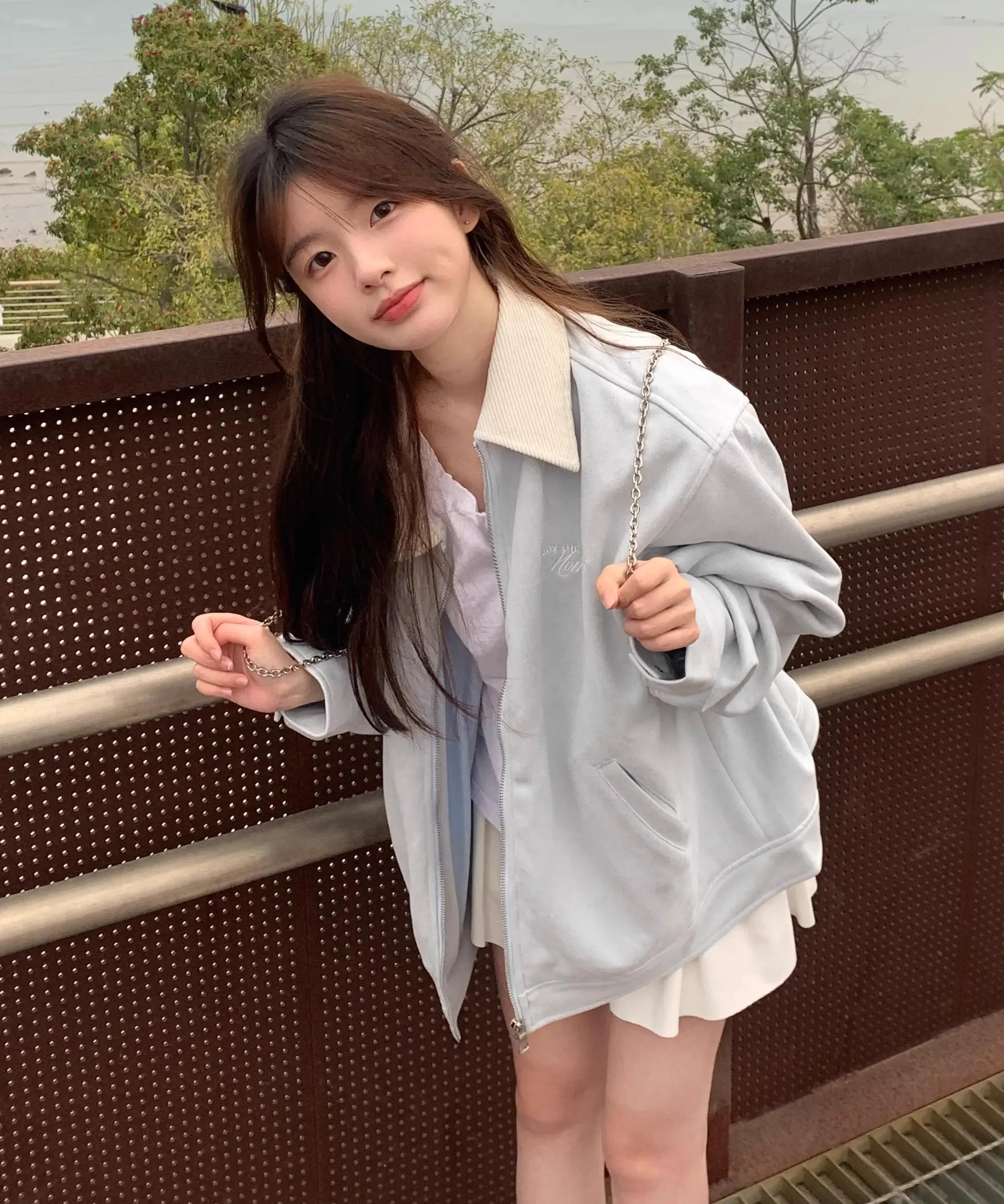 

Baseball Jackets Orange And Grey Womens Autumn O-Neck Racer Shearling Corduroy Flocked Unisex Life Aviation Laces Rayon Puffed