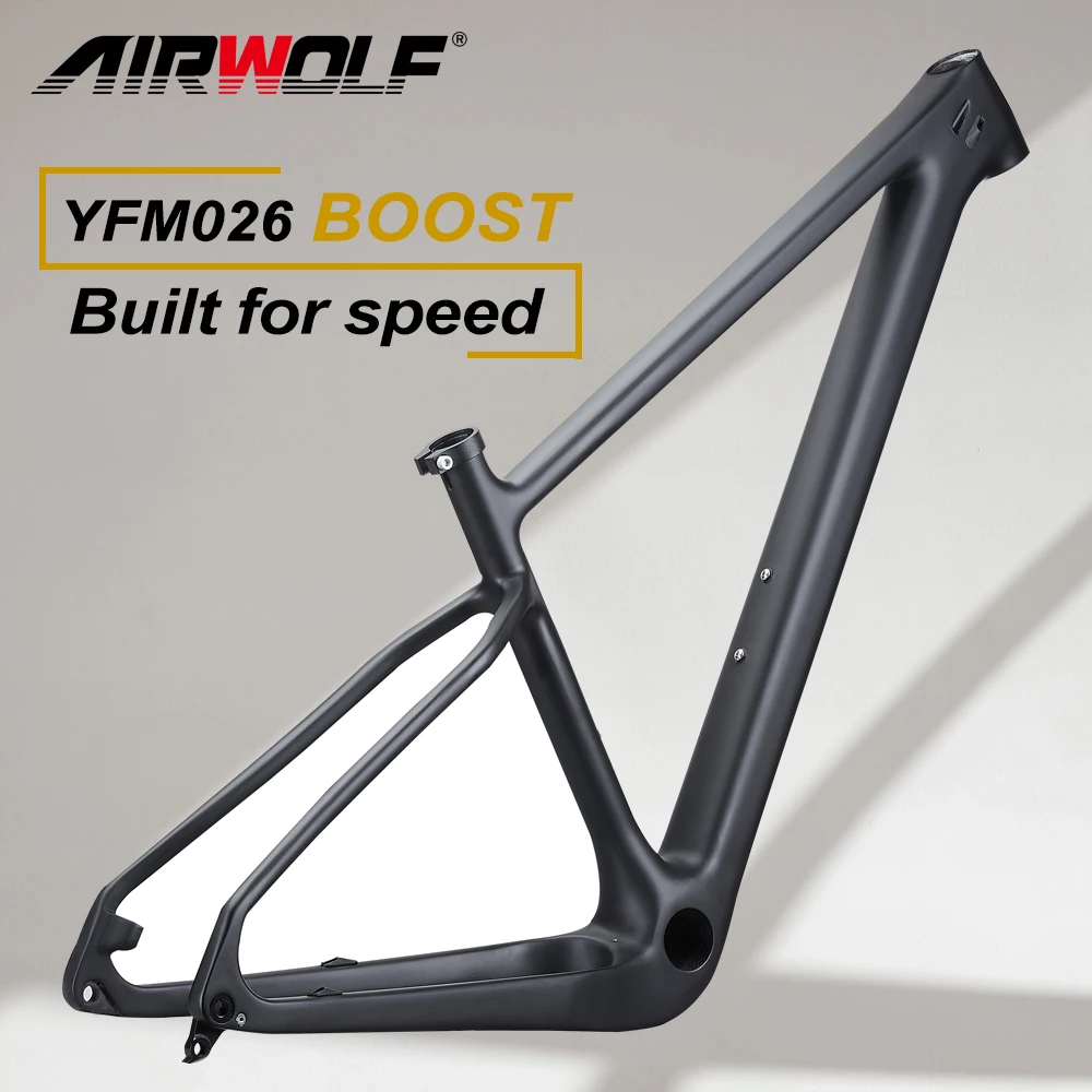 AIRWOLF 29er Carbon Mountain Bike Frame Boost 148mm MTB Carbon Bicycle Frame Disc Brake T1000 Carbon Fiber Frame 29