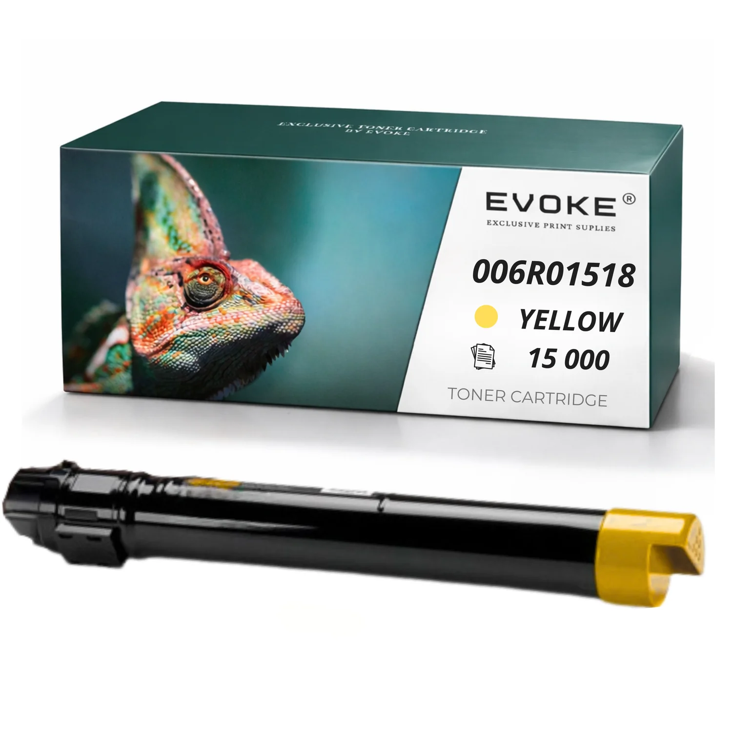 Evoke Compatibele Toner voor Xerox 7525Y 006R01518 Geel 15000 Pagina's Wc 7525/7530/7535/7545/7830/7835/7845/7855