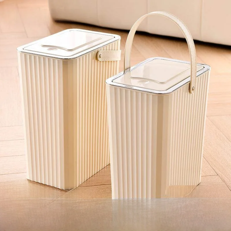 

Большое мусорное ведро для спальни с крышкой, портативное, для ванной, простое, креативное, белое, контейнер для хранения, для домашнего использования, для утилизации отходов