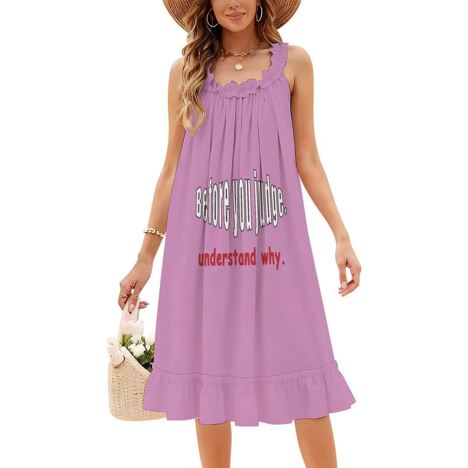 قبل أن تحكم. فهم لماذا. فستان بوهيمي بدون أكمام للنساء مطبوع عليه فساتين حفلات الشاطئ القاضي جودي يوتيوب القاضي #4