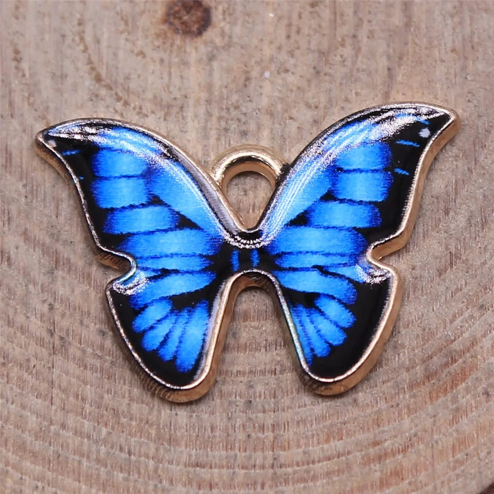 

20 шт., 21x15 мм (0,83x0,59 дюйма), подвески-бабочки золотого цвета KC, аксессуары для изготовления ювелирных изделий своими руками