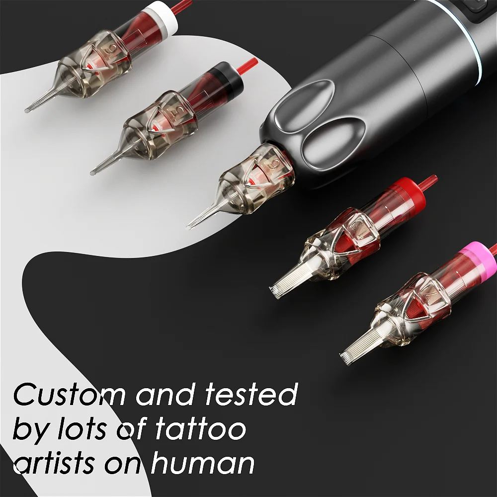 20 Stuks Noir Rl Rlt Tattoo Cartridge Naalden Wegwerp Steriele Permanente Make-Up Machine Wenkbrauw Eyeliner Lip Tattoo Pen Benodigdheden