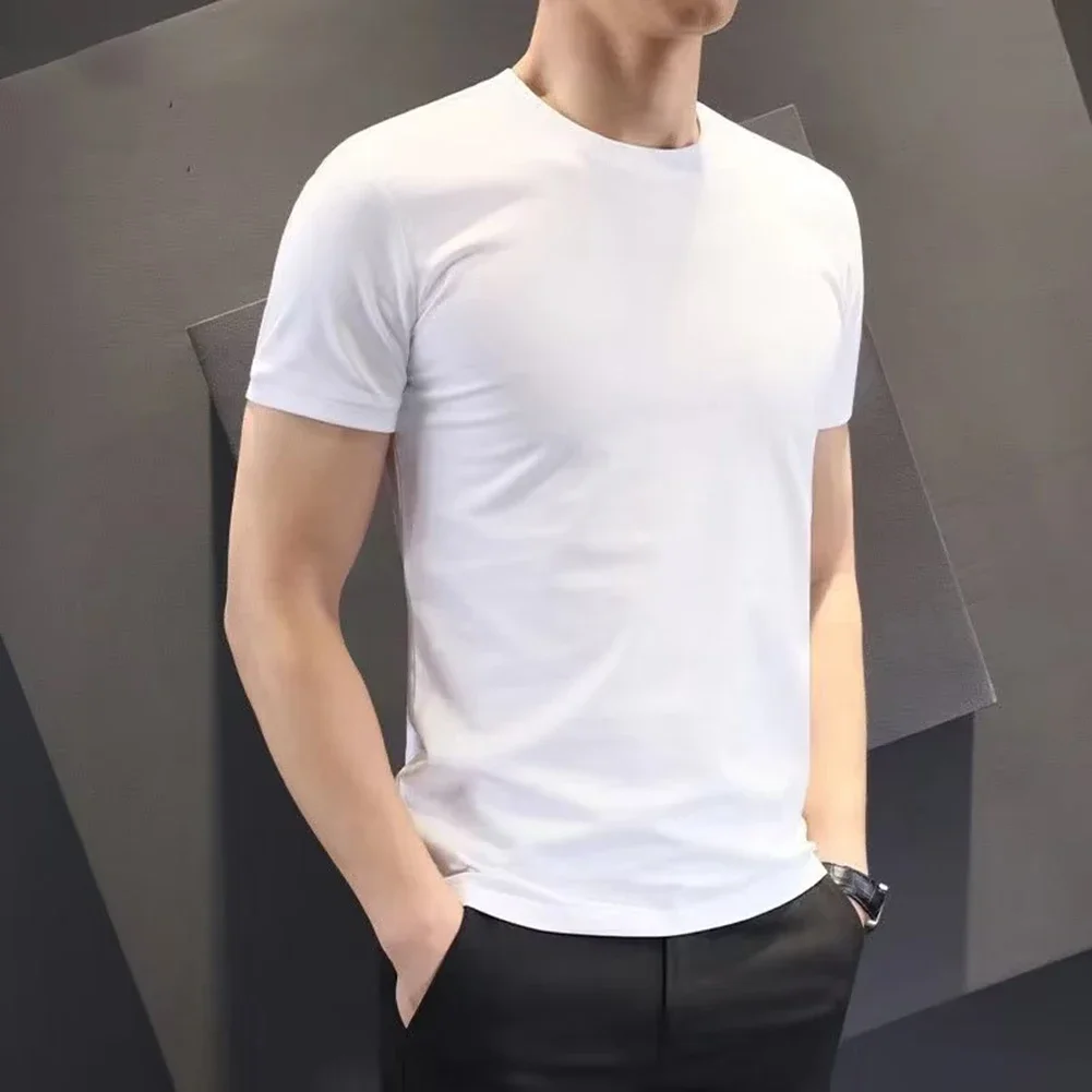 

Fashion High Quality Widely Applicable Affordable T Shirt Men T Shirt Bottoming Casual Men Pullover Round Neck