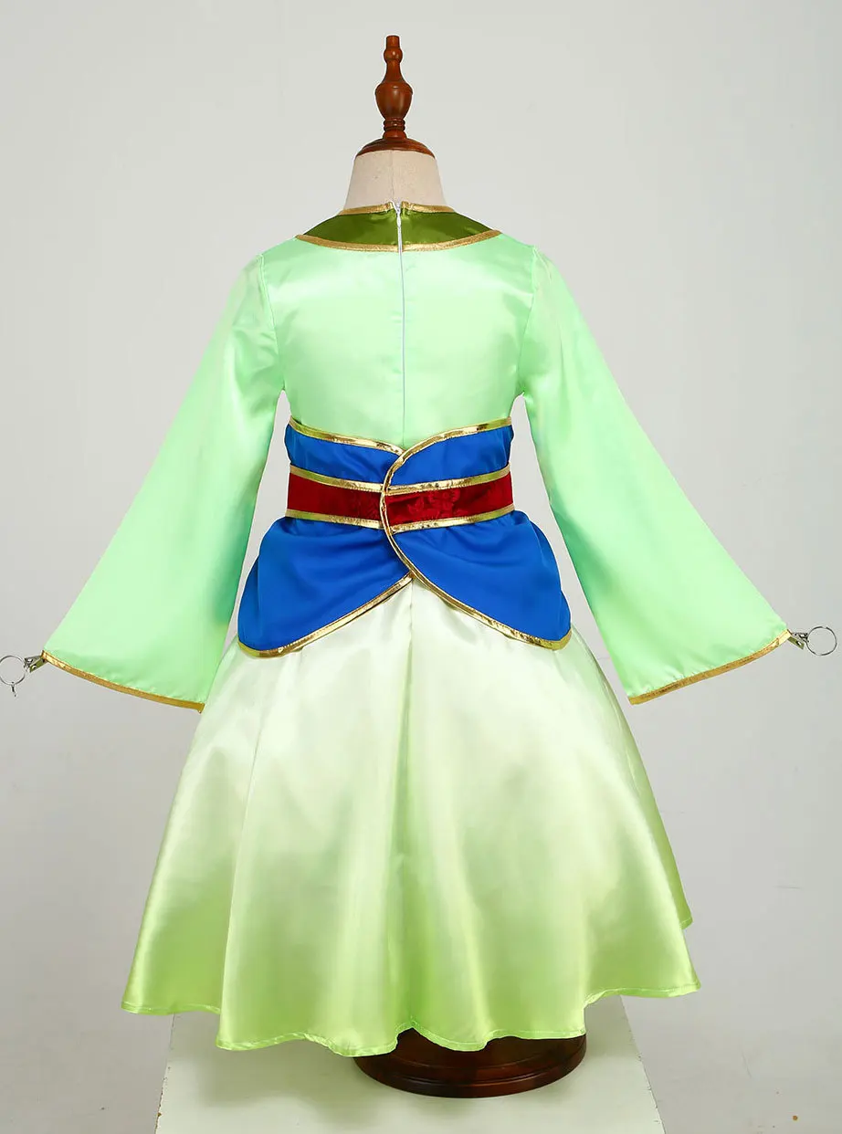 Traditionelles chinesisches Hanfu-Kleid für Mädchen, langärmelig, mit Blumenmuster, im Stil eines alten Prinzessinnenkostüms, für Kinder, Halloween, Karneval, Party-Outfit. – Detail 3
