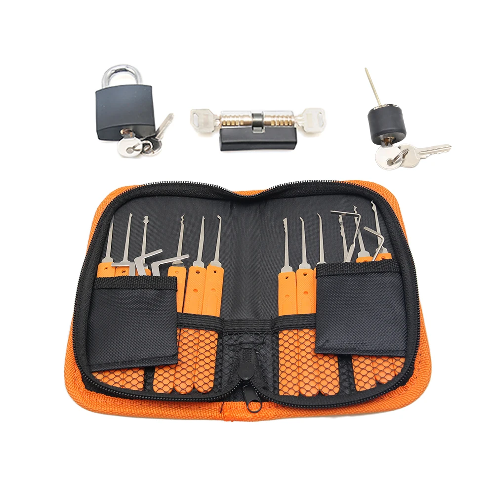 Free 3PC Transparent Padlock 20pc MIXED Lock Pick Set Civil Tool for Practice Locksmith Tool Supplies DIY Hand Tools Hardware