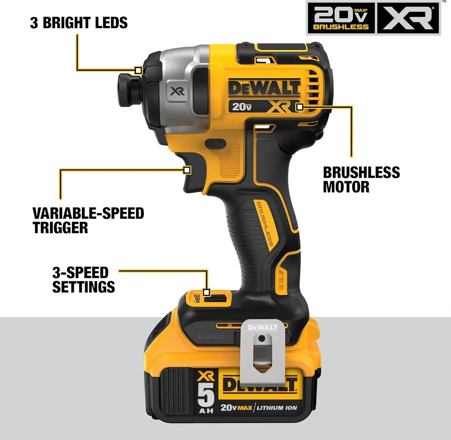 DEWALT FLEXVOLT ADVANTAGE 20V MAX* Combo Kit with Hammer Drill & Impact Driver, 5.0-Ah, 2-Tool (DCK2100P2)