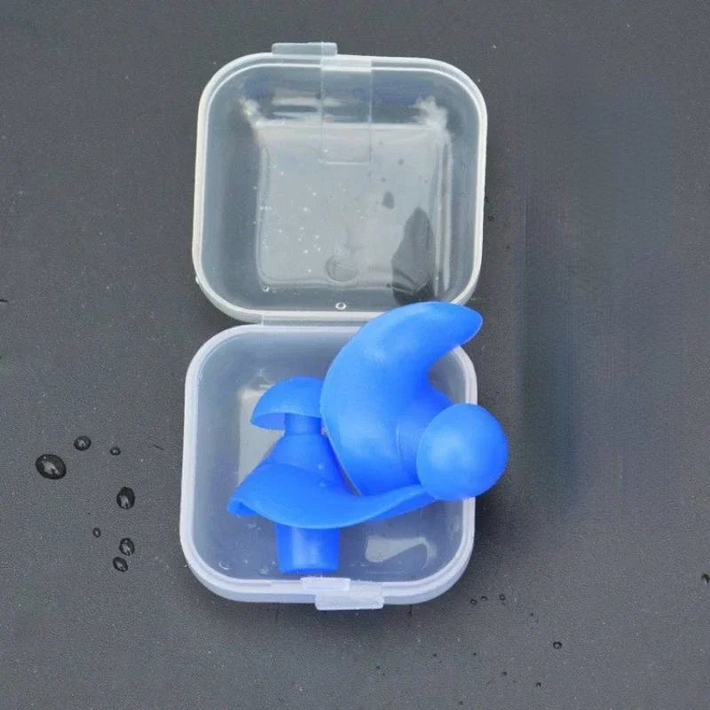 Imagem -06 - Soft Portable Silicone Ear Plugs com Caixa à Prova de Poeira Esportes Aquáticos Acessórios de Natação Mergulho Impermeável