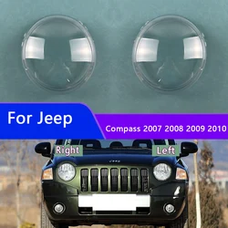 For Jeep Compass 2007 2008 2009 2010 Headlamp Cover Headlight Transparent Lens Lamp Shell Plexiglass Replace Original Lampshade