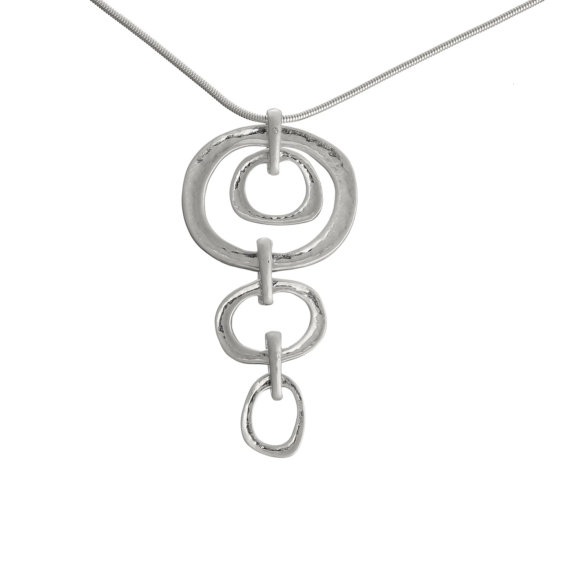 

Vintage Long Necklace Geometric Pendant Women's Metal Sweater Chain