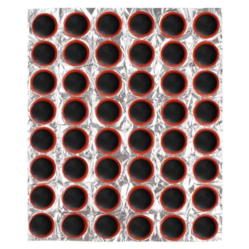 

48 шт. резиновых заплаток для велосипедных шин 25 мм, для ремонта проколов камер велосипедных шин, без клея, аксессуар для ремонта