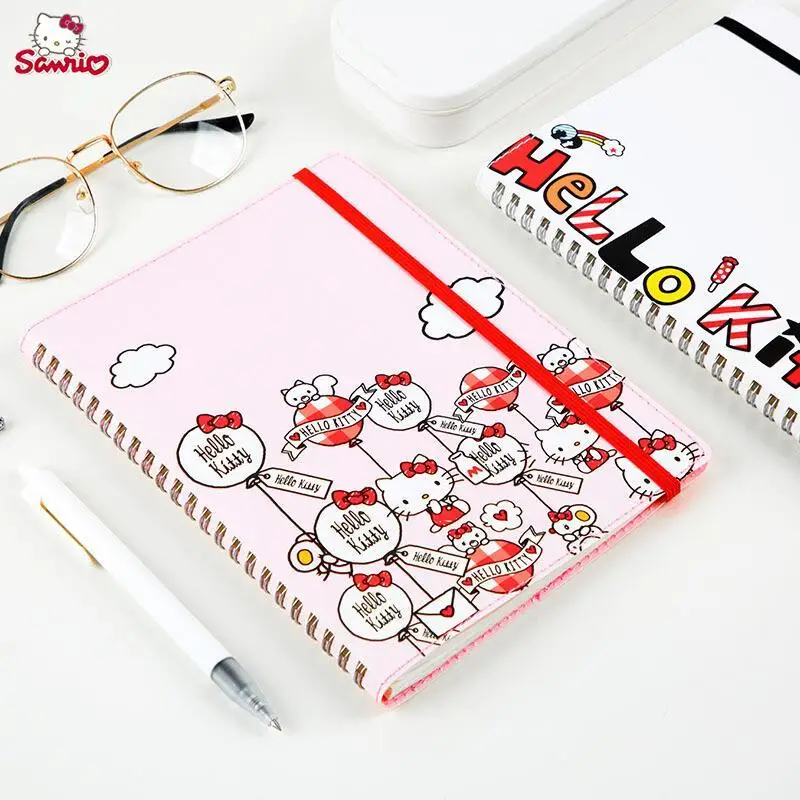 Hello Kitty Hand Ledger Anime Cartoon Sanrio Stationery Book Girl Diary Project Book Student Notebooks Kitty Note Book Gift