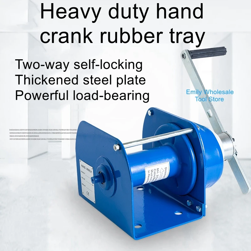 Heavy-duty hand winch 0.5T manual self-locking brake winch rope tightener winch