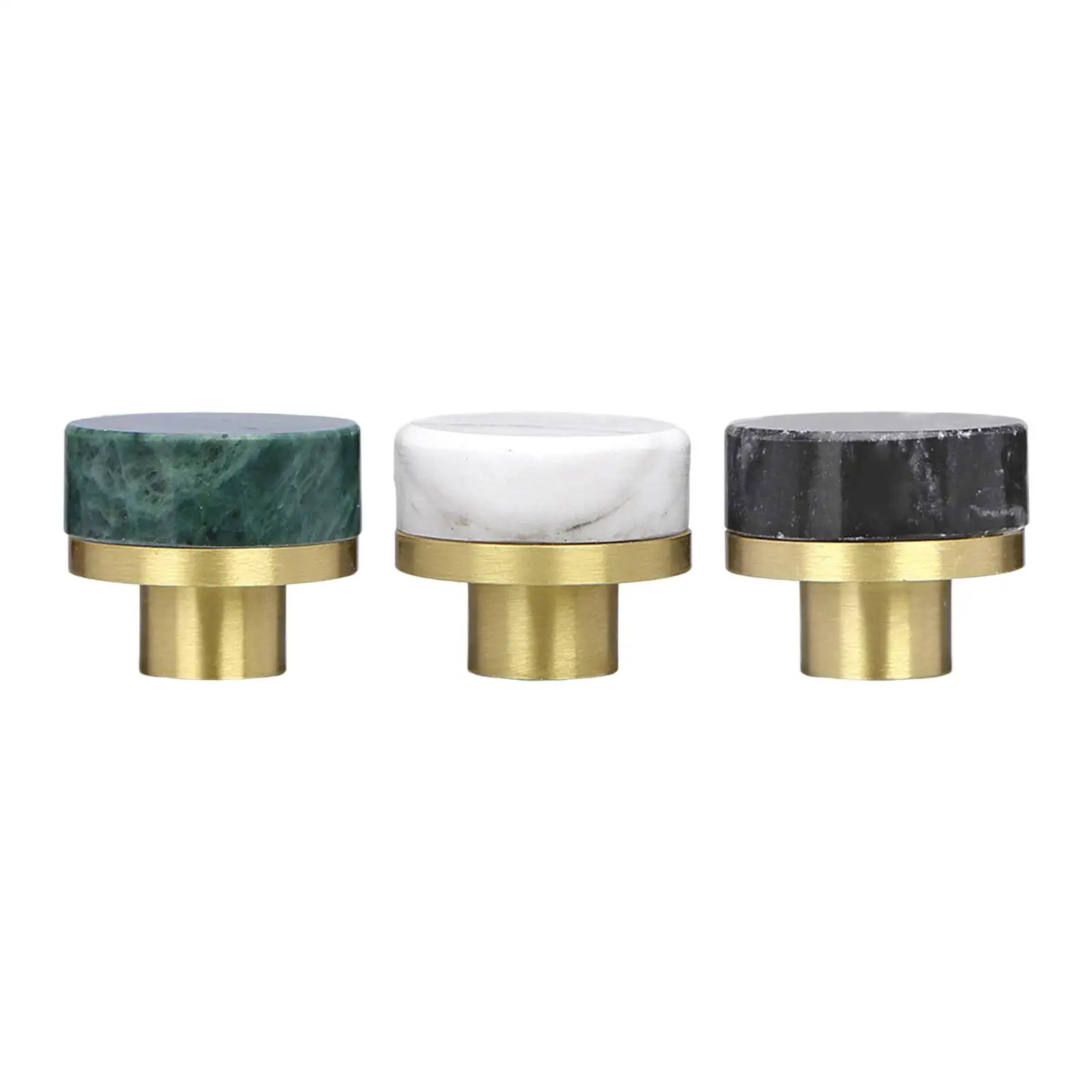 Manopola decorativa per porta in marmo e ottone per ante di armadi