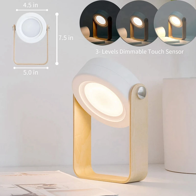 Imagem -03 - Recarregável Led Lanterna Lâmpada Regulável Multi-funcional Luz Portátil Bedside Lamp para Quarto