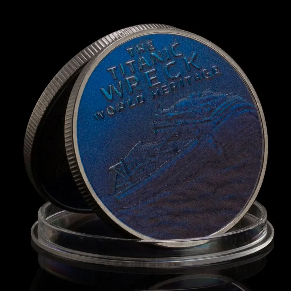 PMS Titanic April 10-15.1912 Collectible Silver Plated Souvenir Coin The Titanic Wreck World Heritage Commemorative Coin