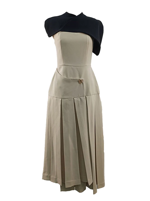   Sle awl Collar Dr غير متناظرة هيم مطوي التخسيس طويل الدكتور المرأة جنوب شرق آسيا Sle لون نقي ألف خط...