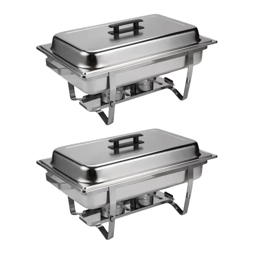 Chafing Dishes for Buffet 2 Pack, 8QT Stainless Steel Chafing Dish Buffet Set  cooking accessories [USA Warehouse Ship]