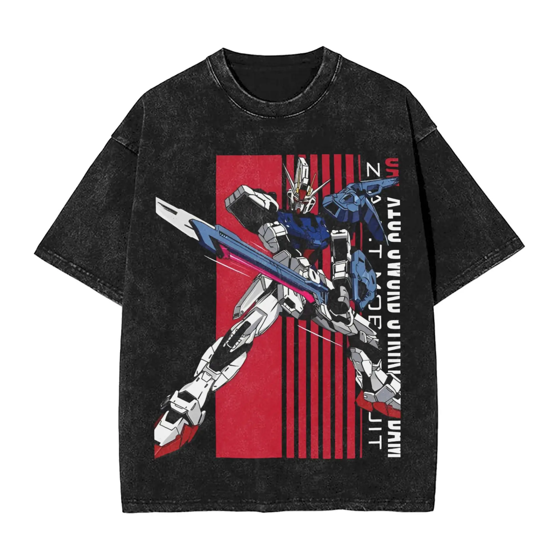 

Gundam винтажная стираная рубашка с короткими рукавами в стиле Харадзюку, мобильная манга, товары в стиле аниме, футболка в стиле ретро, хлопковая футболка с номером для мужчин