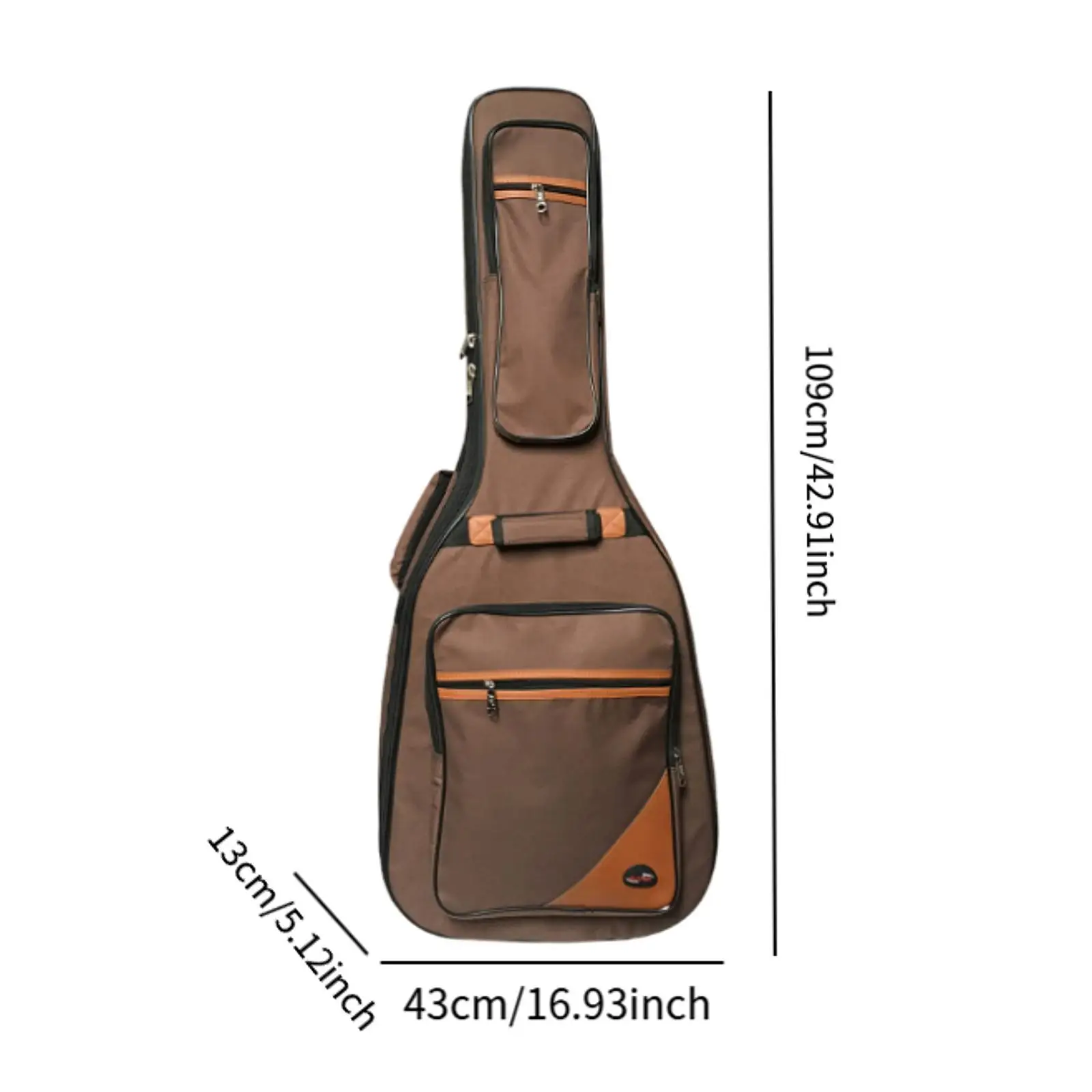 Bolsa de guitarra 42 pulgadas impermeable doble hombro suave grueso acolchado funda de guitarra