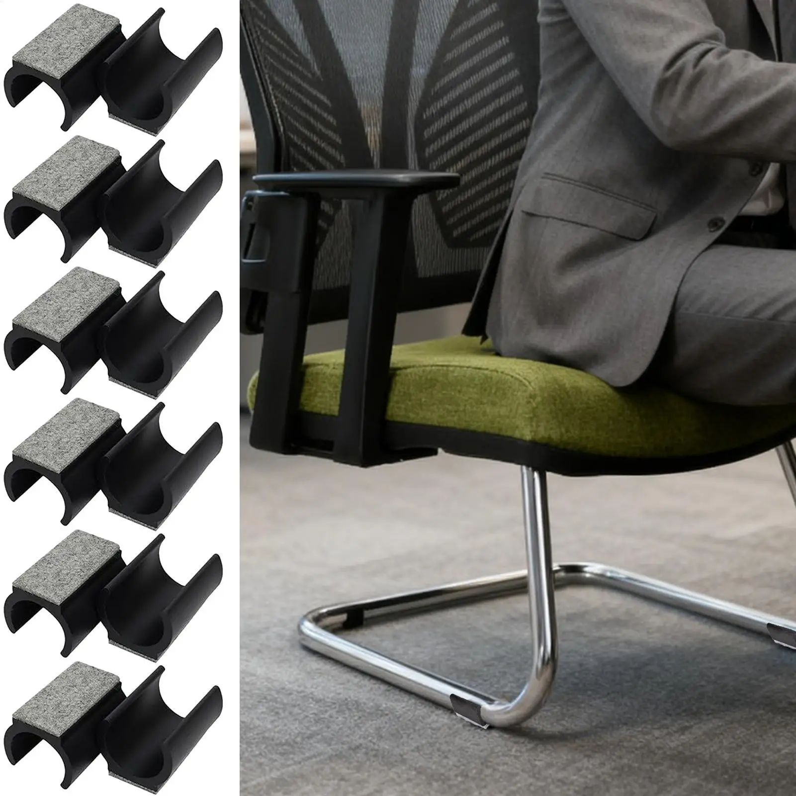 

Chair Leg Protectors 12 Piece Sled Felt Furniture Pads Dining Chair Leg Floor Protectors For Hardwood Carpet Couch Office Table