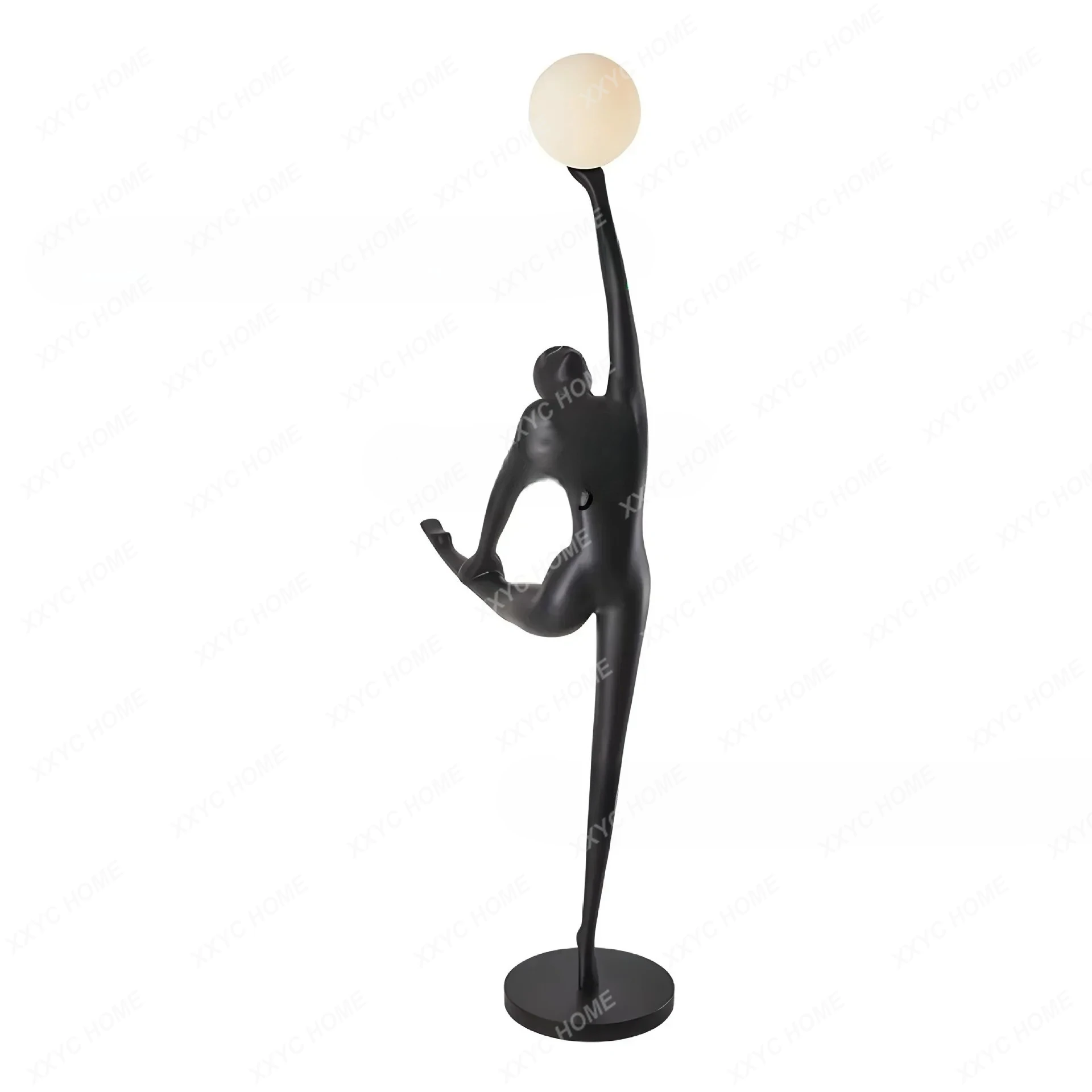 A Humanoid sculpture living room floor lamp art hotel lobby creative large-scale human body exhibition store ornament