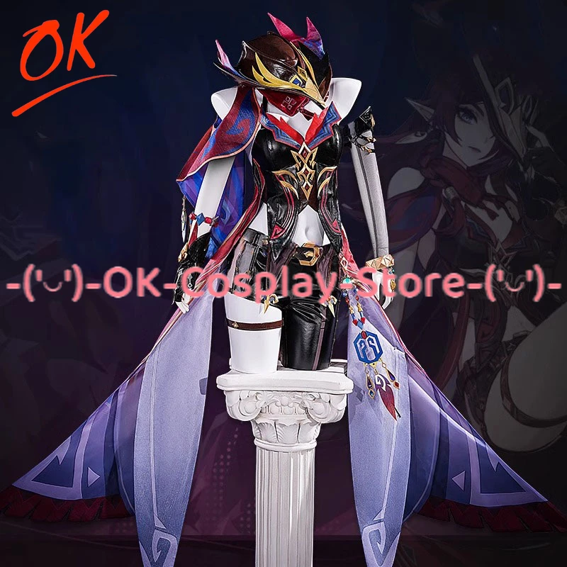 OK Game Genshin Impact Chasca Cosplay Costume Anime Roleplay Outfits Halloween Carnival Party Uniform Suits With Hat Custom Made