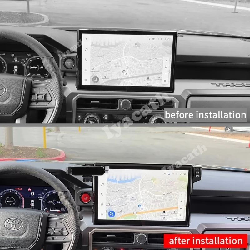 For TOYOTA 4Runner 4 Runner 2025 2026 ABS Front Dashboard Mobile Phone Holder Screen Storage Box Cover Interior Accessories