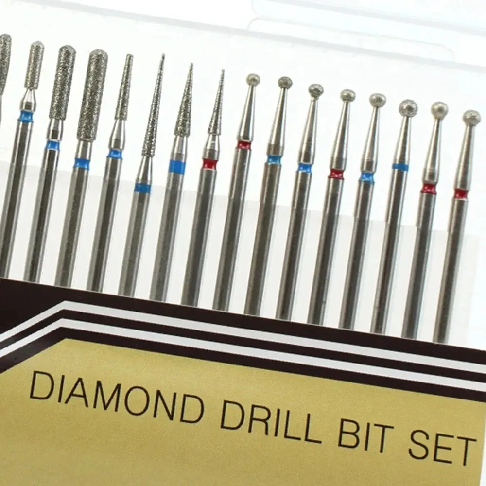 30 stks/set Diamant Bramen Nail Dille Bit Frees voor Manicure Slijpbits Nail Art Gereedschap Accessoires