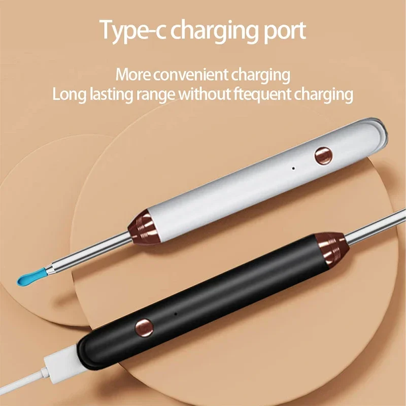 Tinsol Smart Visual Ear Cleaner 1296P Ear Sticks Otoscope USB C Charging Endoscope Wax Removal Tool Earpick Camera Health Care