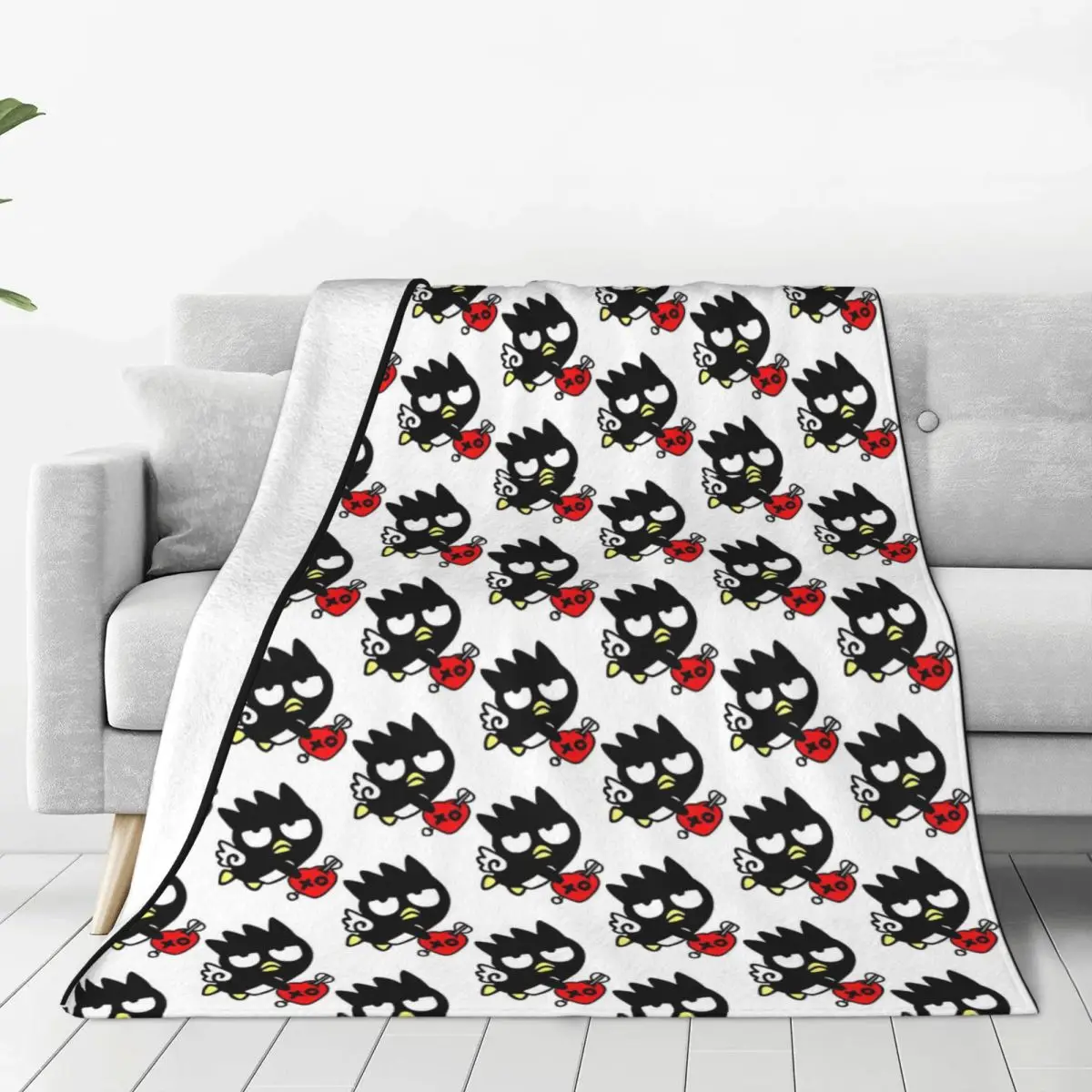 Badtz Cartoon Maru Penguin Soft Blankets Camping Plush Bedding Throws Comfortable Couch Bed Flannel Bedspread Sofa Bed Cover