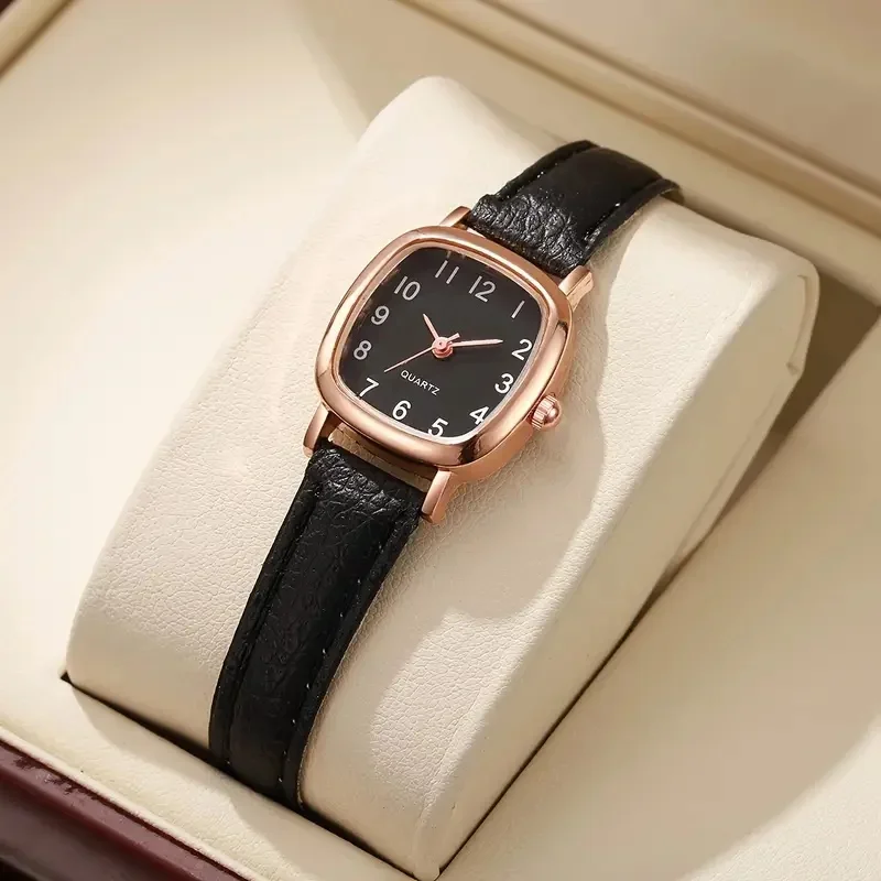 2 watches, fashionable casual ladies' quartz wristwatches, elegant and compact women's student watches, suitable for daily wear