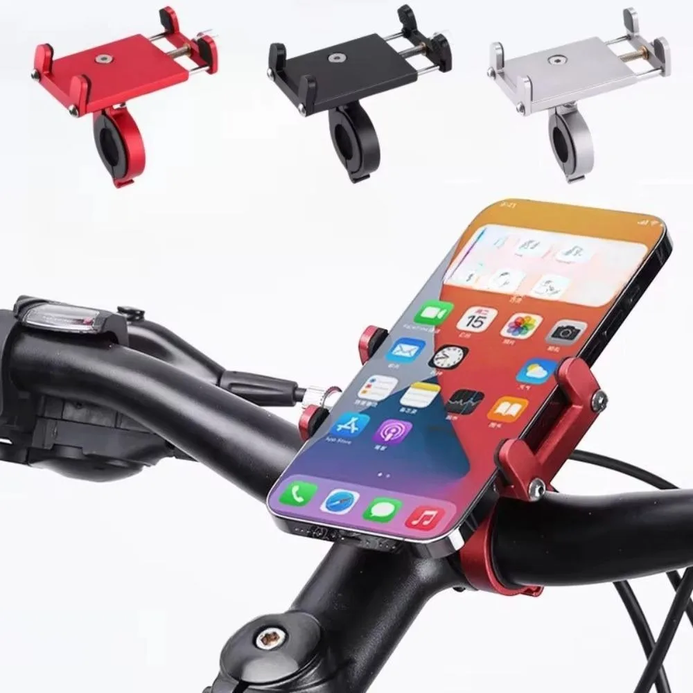 耐久性のある携帯電話サポート自転車電話ホルダー MTB 道路調節可能な自転車マウントアルミ合金オートバイホルダー