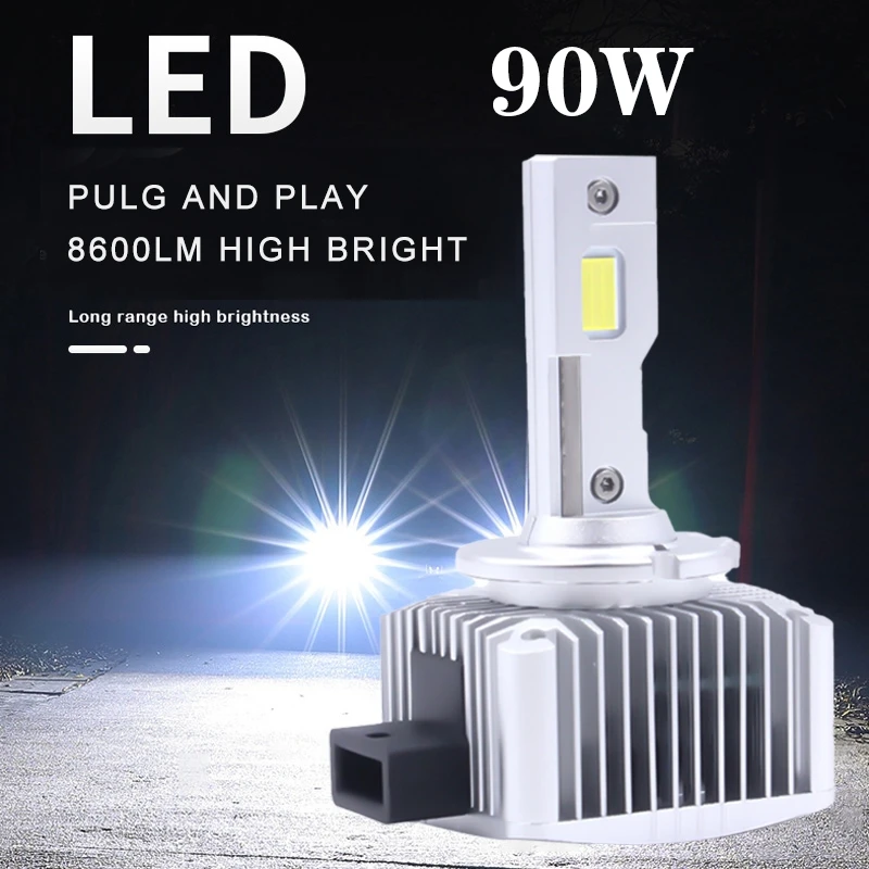 10000Lm 90W D1S Led Headlights Bulb Canbus D1S D2S D3S D4S D8S D5S Led Xenons Headlight D1R D2R D3R D4R D8R LED HID Light 6000k