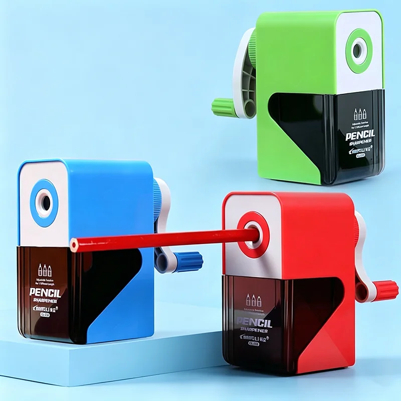 Rotary Pencil Sharpener – Auto Feed & Retract, 3 Adjustable Sharpness Levels, Heavy Duty for School, Office, Art, Home Use