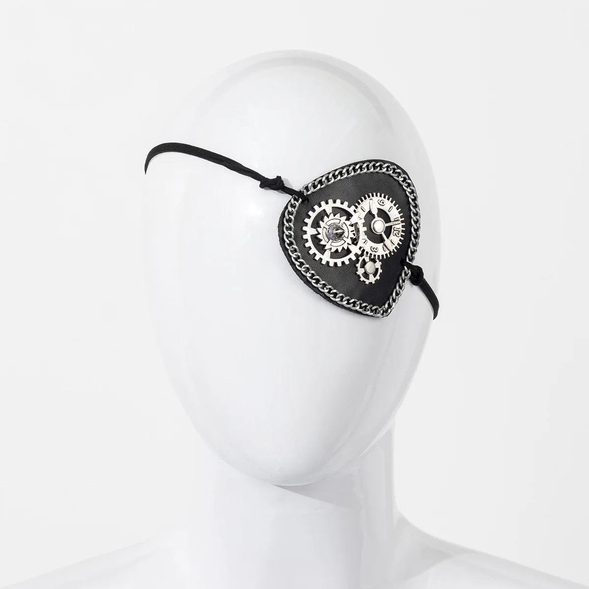 Vintage Pirate Punk Eye Mask Cosplay Halloween Party Costumes Props Gear Riveted Clock One-eyed Eyewear Cool Headdress — zdjęcie 4