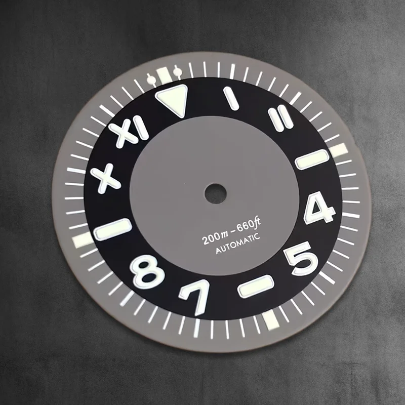 

31mm NH35 dial, green luminous, no S dial, suitable for NH35/NH36 movements, watch modification parts
