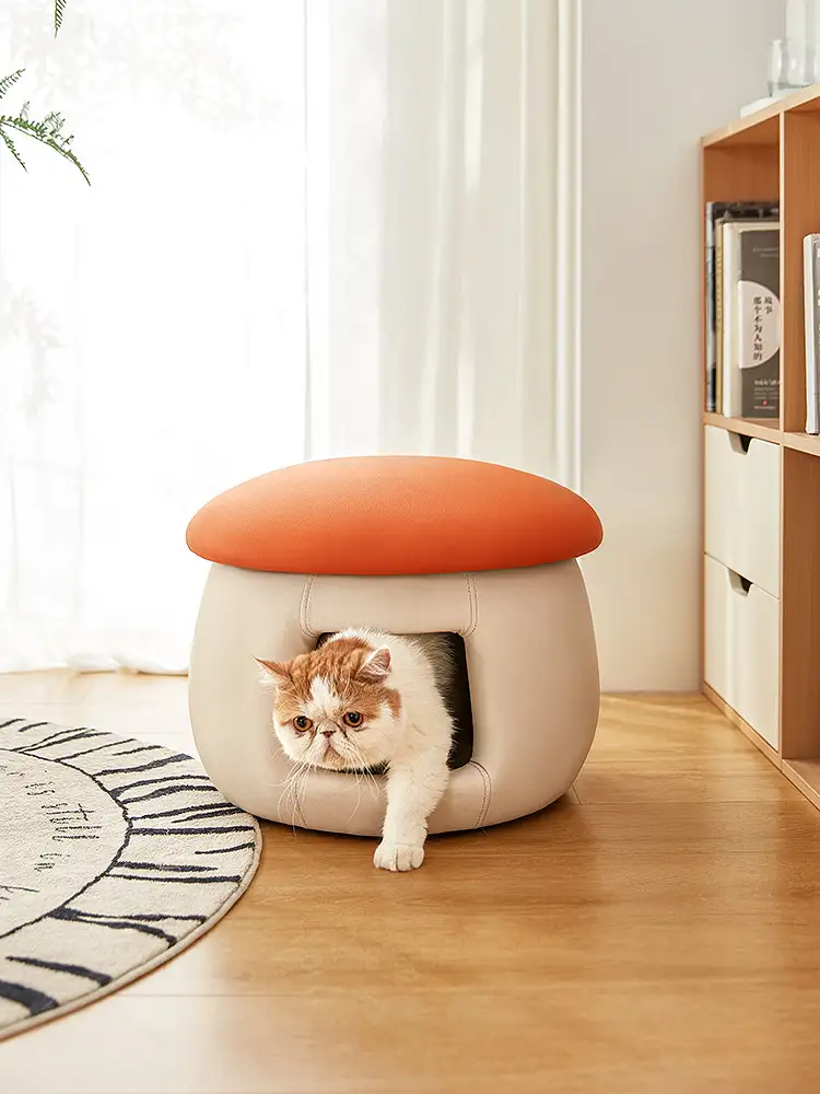 Supplies Accessories Tent Cat House Simple Mushroom Cat Nest Living Room Balcony Cat Scratch Cloth Shoe Stool Pet Bed