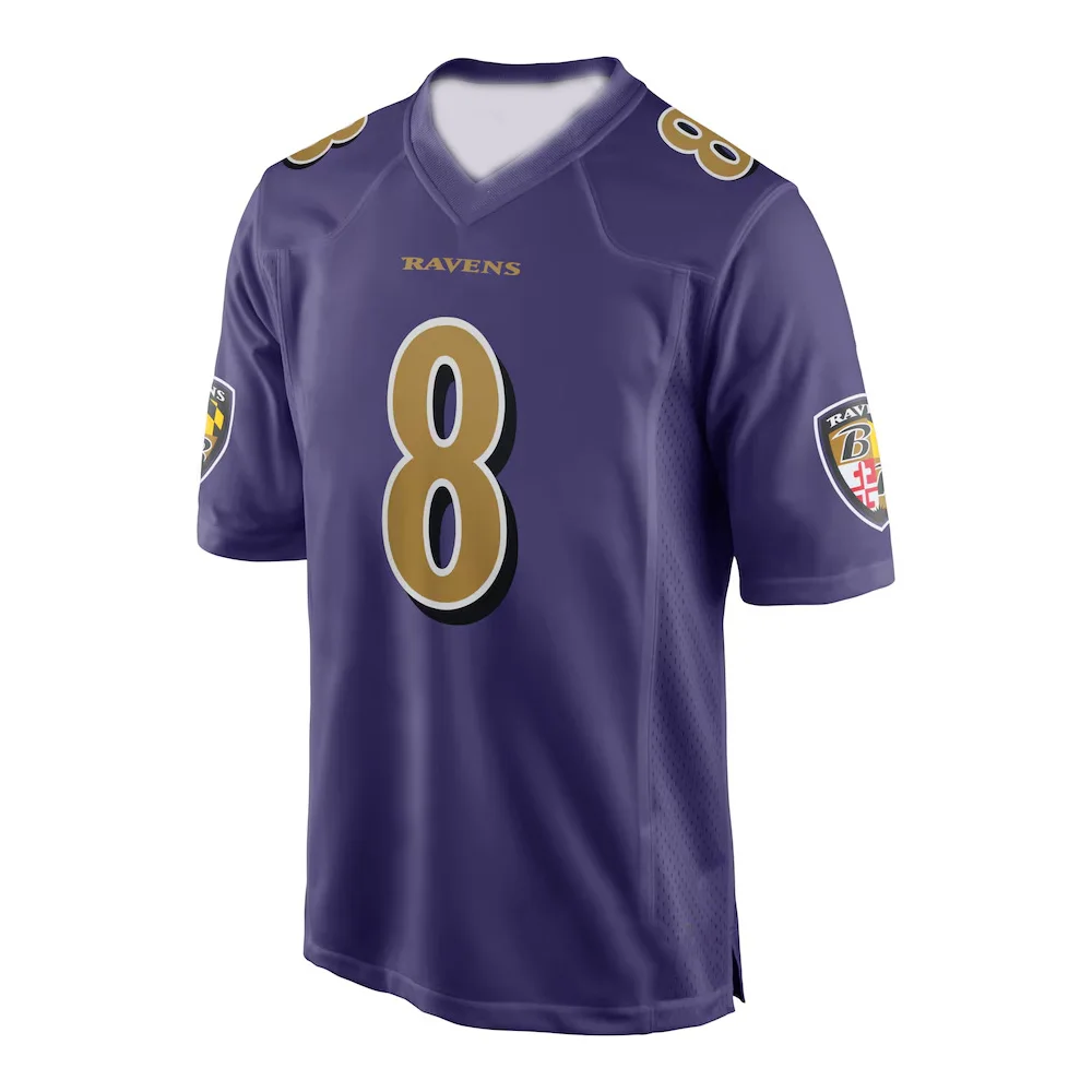 Lamar Jackson Baltimore Ravens Football Jersey Casual Quick Drying Breathable Men's And Women's Oversized T-shirt Top Clothes