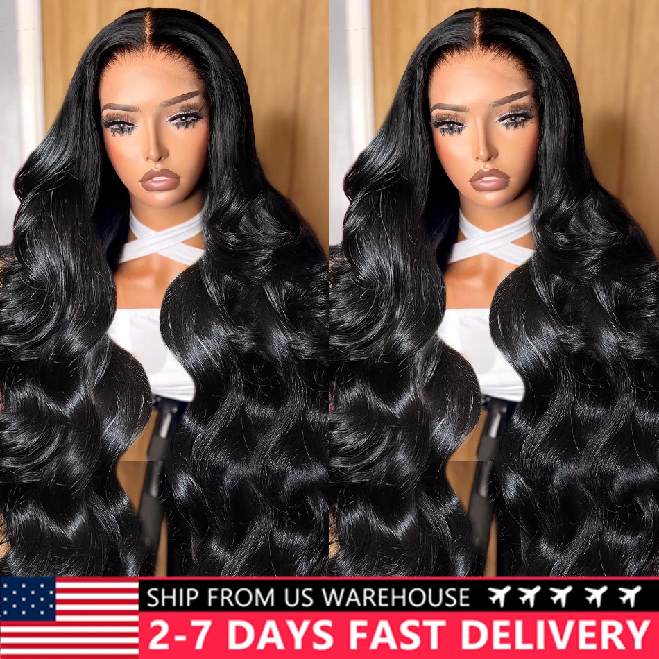 Body Wave 360 Lace Human Hair Wig 30 32 Inch Transparent Brazilian 13x4 13x6 Lace Frontal Wigs For Black Women Pre Plucked Bling