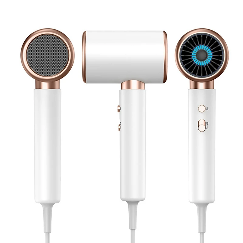 Secador de cabelo forte, escova de ar de 5 etapas, vento quente e frio