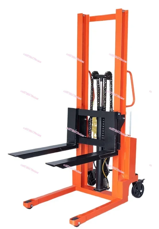 Manual hydraulic stacker, electric lifting, lifting hand forklift, 1 ton, 2 tons handling, loading and unloading