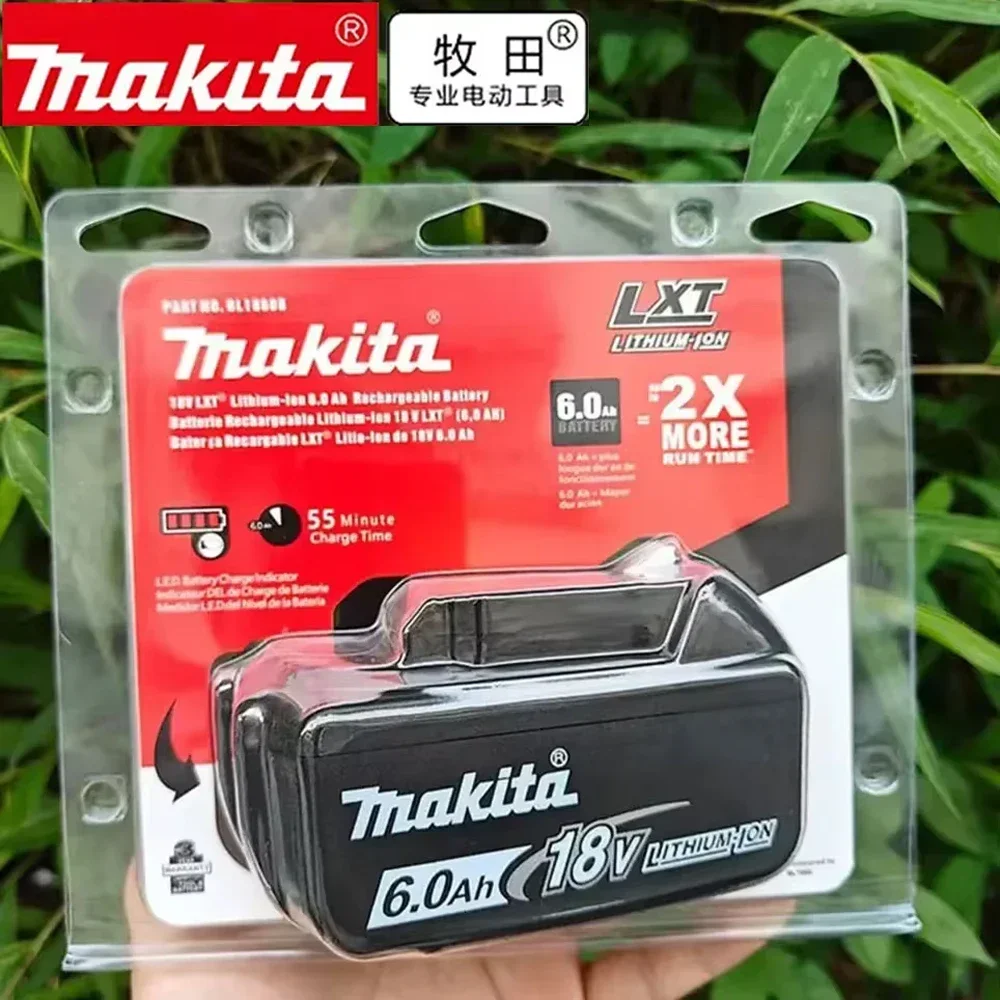 

100% Original Makita Rechargeable Power Tool Battery, Replaceable LED Lithium-ion, 6.0 Ah 18V LXT BL1860B BL1860BL1850 BL1830