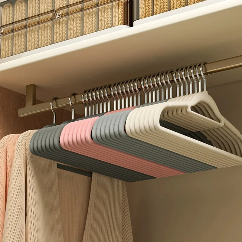 

Seamless Flocking Hanger, Non-Slip, Wet and Dry Clothing Store, Home Closet