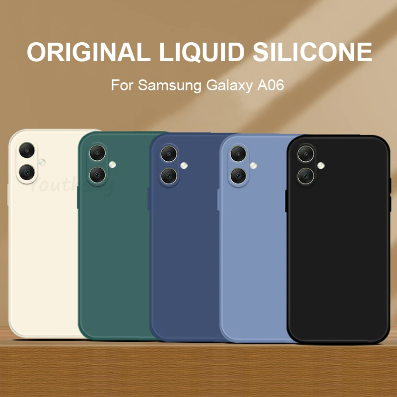 

For Samsung Galaxy A06 Case Liquid Silicone TPU Plain Phone Protector Cover Samsung A06 Cover Rubber Samsung Galaxy A06 Case