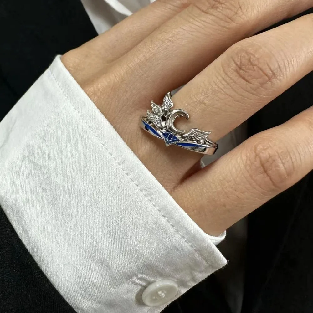 Game Genshin Impact Columbina Ring Cosplay Metalen Verstelbare Ringen Hip Hop Unisex Mode Vinger Ring Volwassen Partij Props