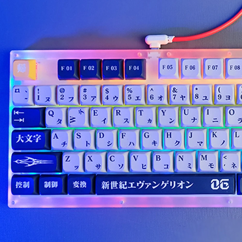 135 or 134 Keys EVA XDA-like Profile Keycaps For Mx Switch Mechanical Keyboard Japanese Anime PBT Keycap Custom GK61  Key Caps