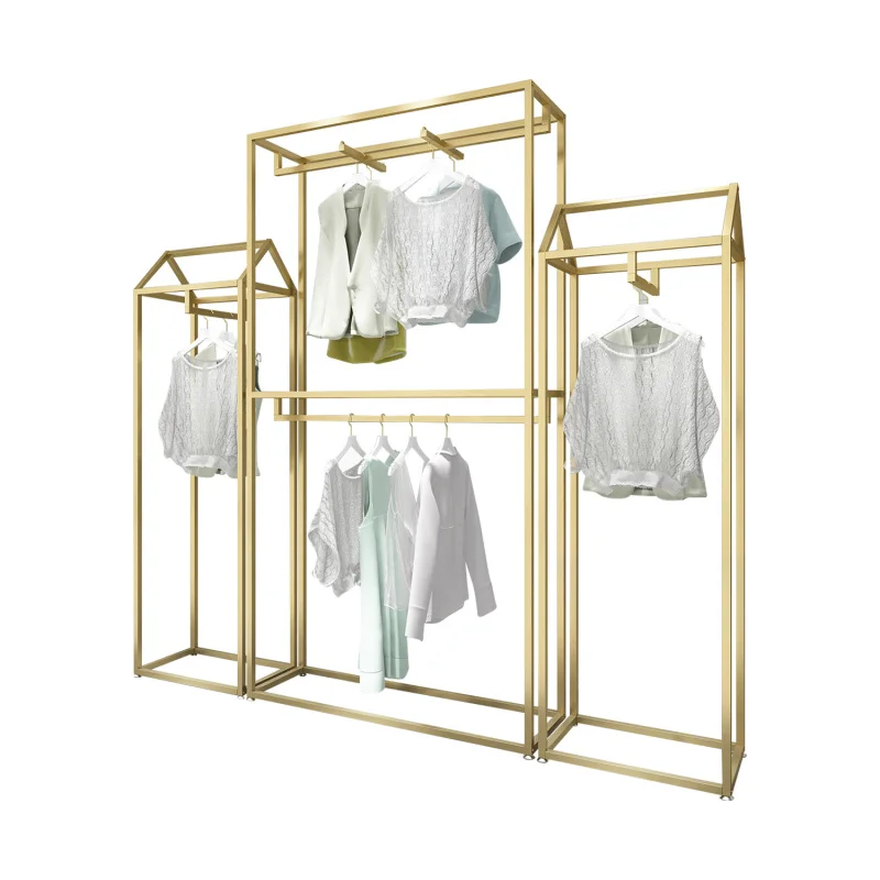 custom.Modern Clothes Shop Shelf Garment Women's Clothing Display Rack Clothes Display Stand for Retail Store